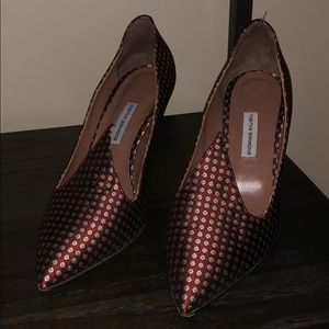 Tabitha Simmons pointed jacquard heels